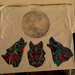 Wolves howling at the moon